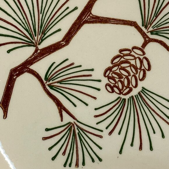 Vintage Stetson Marcrest Dinnerware Misty Pine Cone Dinner Plate 9.5" MCM Retro - Picture 6 of 12